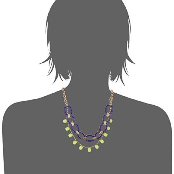 NIB Square Link Statement Necklace - Picture 3 of 4